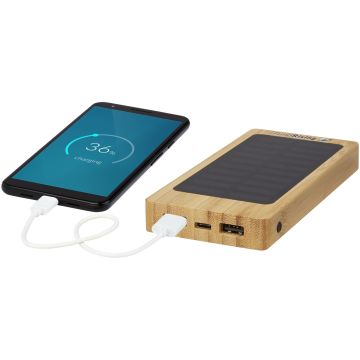 Alata Bamboo Solar Power Bank 8000 mAh