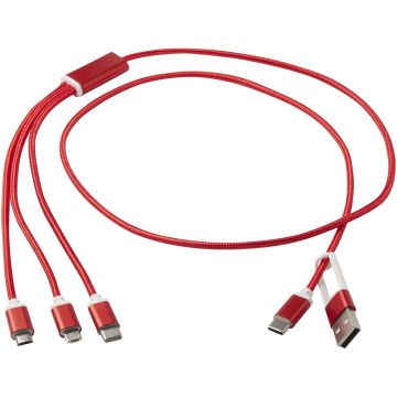 Versatile 5-1 recycled aluminium charging cable