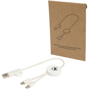 Citala 5-in-1 recycled plastic 30 cm data sync and 27W fast charge cable