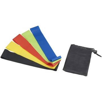 Crane Resistance Elastic Fitness Bands With Pouch Solid black - 2 Bounce Creative Designs