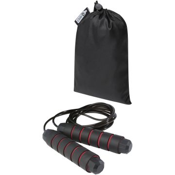 Austin soft skipping rope in recycled PET pouch Red - 1 Bounce Creative Designs