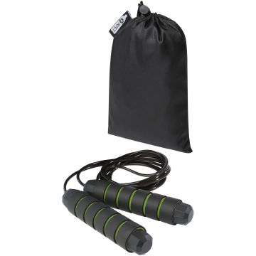 Austin soft skipping rope in recycled PET pouch Apple green - 1 Bounce Creative Designs