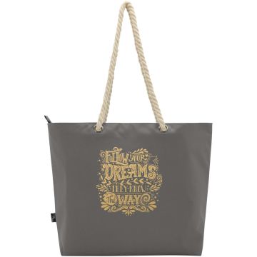 Panama GRS recycled beach cooler tote bag with cord handles 23L