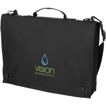 Santa Fe 2buckle closure conference bag 6L Solid black - 1 Bounce Creative Designs