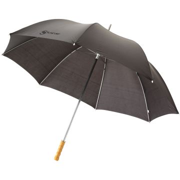 Karl 30 golf umbrella with wooden handle Solid black - 1 Bounce Creative Designs