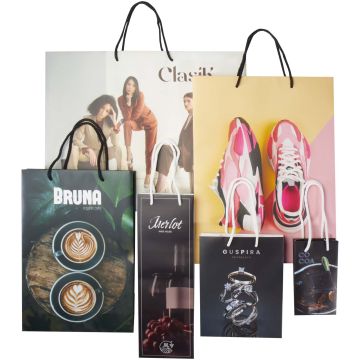 Handmade integra paper bags sample box