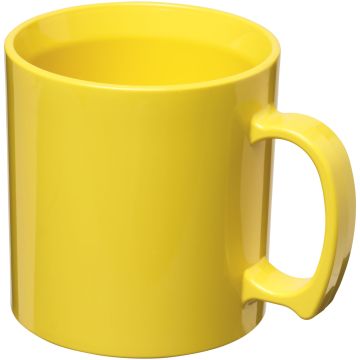 Standard 300 ml plastic mug Yellow - 1 Bounce Creative Designs
