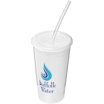 Stadium 350 ml doublewalled cup Transparent clear - 1 Bounce Creative Designs