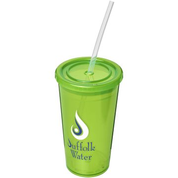 Stadium 350 ml doublewalled cup Lime - 1 Bounce Creative Designs