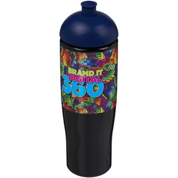 H2O Active Tempo 700 ml dome lid sport bottle Solid black  blue - 1 Bounce Creative Designs