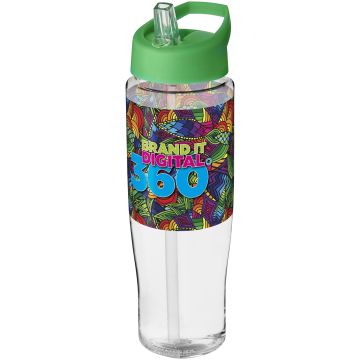 H2O Active Tempo 700 ml spout lid sport bottle Transparent  green - 1 Bounce Creative Designs