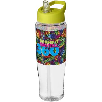 H2O Active Tempo 700 ml spout lid sport bottle Transparent  lime - 1 Bounce Creative Designs