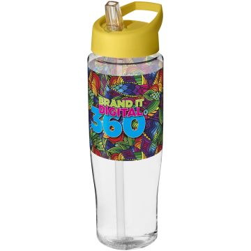 H2O Active Tempo 700 ml spout lid sport bottle Transparent  yellow - 1 Bounce Creative Designs