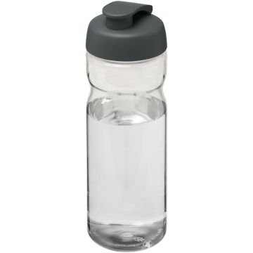 H2O Active Base 650 ml flip lid sport bottle Transparent  grey - 1 Bounce Creative Designs