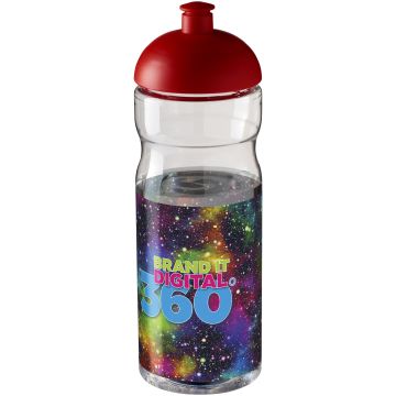 H2O Active Base 650 ml dome lid sport bottle Transparent  red - 1 Bounce Creative Designs