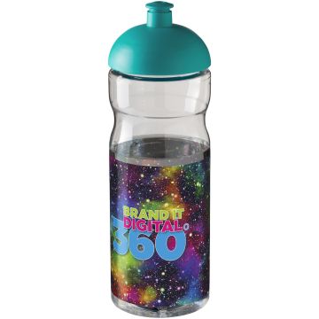 H2O Active Base 650 ml dome lid sport bottle Transparent  aqua blue - 1 Bounce Creative Designs