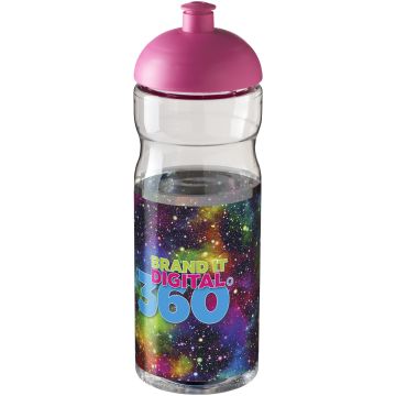H2O Active Base 650 ml dome lid sport bottle Transparent  pink - 1 Bounce Creative Designs