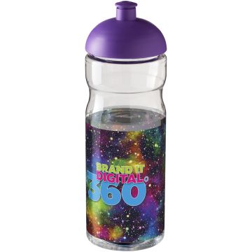 H2O Active Base 650 ml dome lid sport bottle Transparent  purple - 1 Bounce Creative Designs
