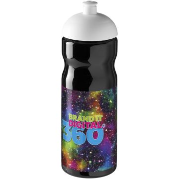 H2O Active Base 650 ml dome lid sport bottle Solid black  white - 1 Bounce Creative Designs