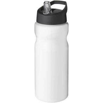 H2O Active Base 650 ml spout lid sport bottle White  solid black - 1 Bounce Creative Designs