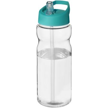 H2O Active Base 650 ml spout lid sport bottle Transparent  aqua blue - 1 Bounce Creative Designs