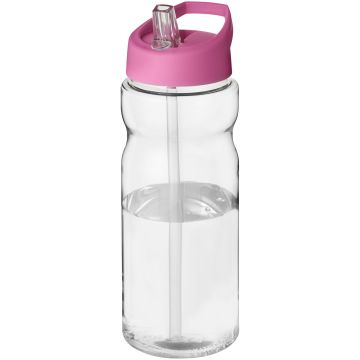 H2O Active Base 650 ml spout lid sport bottle Transparent  pink - 1 Bounce Creative Designs