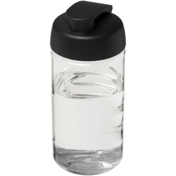 H2O Active Bop 500 ml flip lid sport bottle Transparent  solid black - 1 Bounce Creative Designs