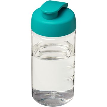 H2O Active Bop 500 ml flip lid sport bottle Transparent  aqua blue - 1 Bounce Creative Designs