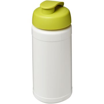 Baseline Plus 500 ml flip lid sport bottle White  lime - 1 Bounce Creative Designs
