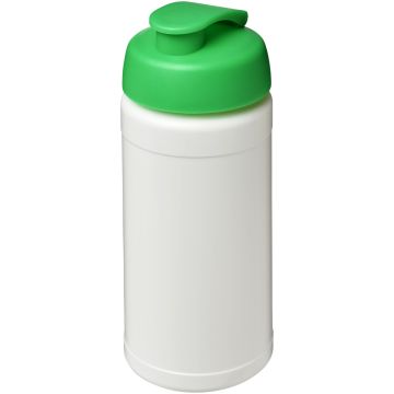 Baseline Plus 500 ml flip lid sport bottle White  green - 1 Bounce Creative Designs