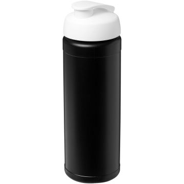 Baseline Plus 750 ml flip lid sport bottle Solid black  white - 1 Bounce Creative Designs