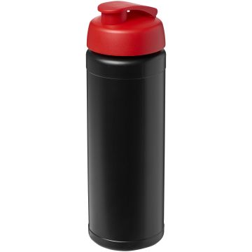 Baseline Plus 750 ml flip lid sport bottle Solid black  red - 1 Bounce Creative Designs