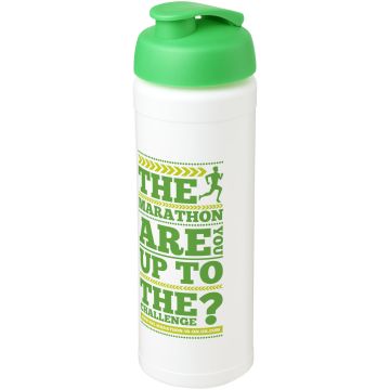 Baseline Plus grip 750 ml flip lid sport bottle White  green - 1 Bounce Creative Designs