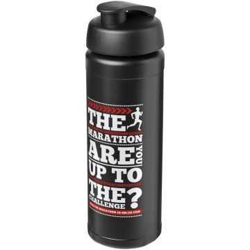 Baseline Plus grip 750 ml flip lid sport bottle Solid black - 1 Bounce Creative Designs