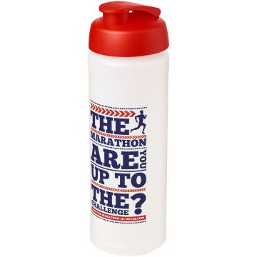 Baseline Plus grip 750 ml flip lid sport bottle Transparent  red - 1 Bounce Creative Designs