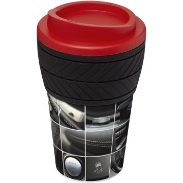 BriteAmericano tyre 350 ml insulated tumbler Red - 1 Bounce Creative Designs