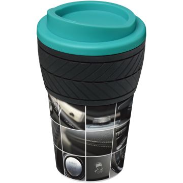 BriteAmericano tyre 350 ml insulated tumbler Aqua - 1 Bounce Creative Designs
