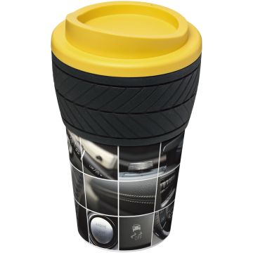 BriteAmericano tyre 350 ml insulated tumbler Yellow - 1 Bounce Creative Designs