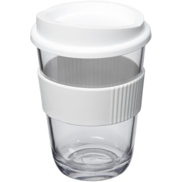 Americano Cortado 300 ml tumbler with grip White - 1 Bounce Creative Designs