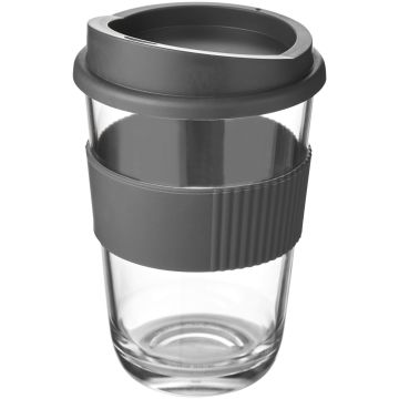 Americano Cortado 300 ml tumbler with grip Grey - 1 Bounce Creative Designs