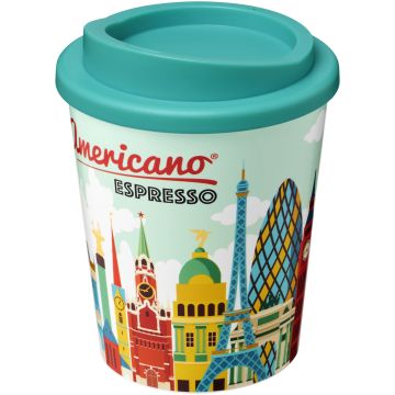 BriteAmericano Espresso 250 ml insulated tumbler Aqua - 1 Bounce Creative Designs