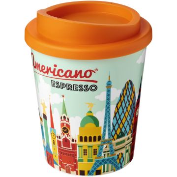 BriteAmericano Espresso 250 ml insulated tumbler Orange - 1 Bounce Creative Designs