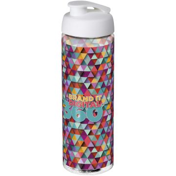 H2O Active Vibe 850 ml flip lid sport bottle Transparent  white - 1 Bounce Creative Designs