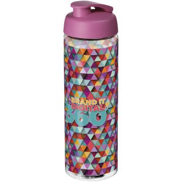 H2O Active Vibe 850 ml flip lid sport bottle Transparent  pink - 1 Bounce Creative Designs