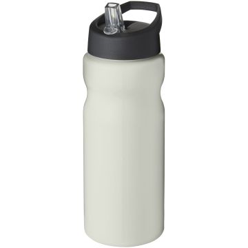 H2O Active Eco Base 650 ml spout lid sport bottle Ivory white  solid black - 1 Bounce Creative Designs