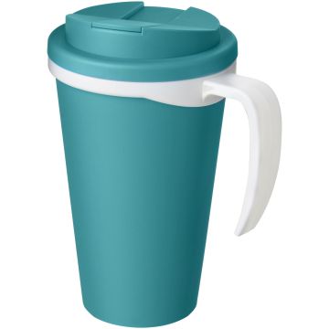 Americano Grande 350 ml mug with spillproof lid Aqua - 1 Bounce Creative Designs