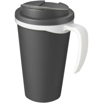 Americano Grande 350 ml mug with spillproof lid Grey - 1 Bounce Creative Designs