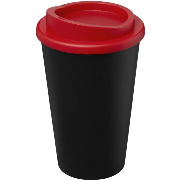 Americano Eco 350 ml recycled tumbler Solid black  red - 1 Bounce Creative Designs