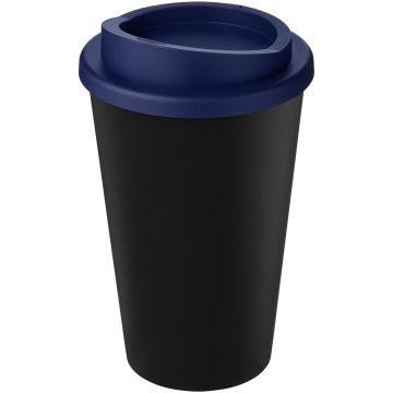 Americano Eco 350 ml recycled tumbler Solid black  blue - 1 Bounce Creative Designs
