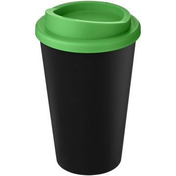 Americano Eco 350 ml recycled tumbler Solid black  green - 1 Bounce Creative Designs